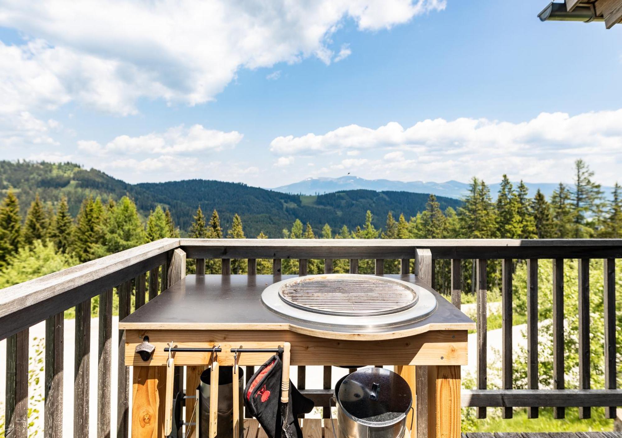 1A Chalet Rast - Wandern, Grillen, Traumblick, Indoor Sauna Bad Sankt Leonhard im Lavanttal Buitenkant foto