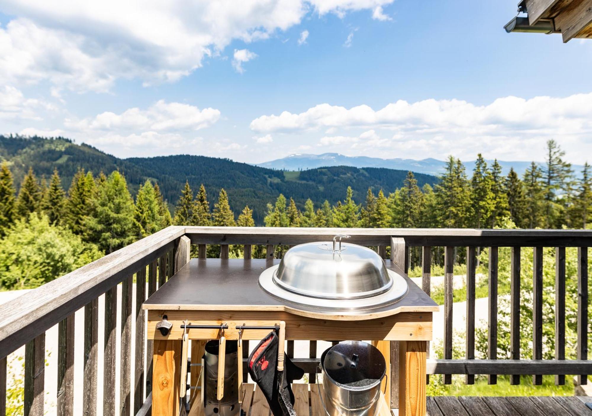 1A Chalet Rast - Wandern, Grillen, Traumblick, Indoor Sauna Bad Sankt Leonhard im Lavanttal Buitenkant foto
